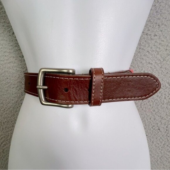 Peter Millar Mens Pink and Brown Canvas Belt Size 38 - Picture 2 of 11
